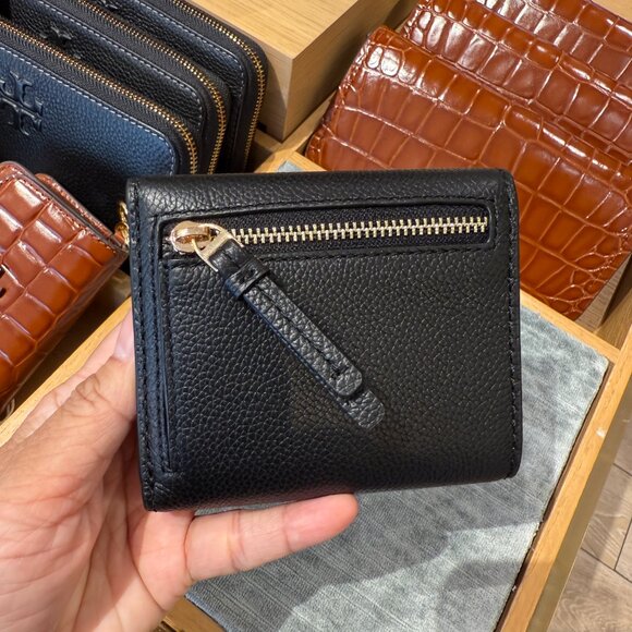 Tory Burch Thea Compact Wallet Pebbled Leather 169967 / choose 1 color‼️ - Picture 13 of 16